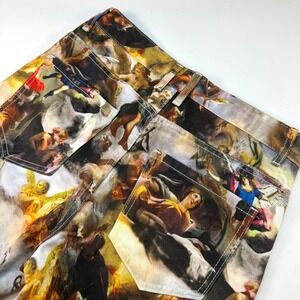 Art Print Shorts Men's Size 30‎ Renaissance Angels Festival Streetwear Statement